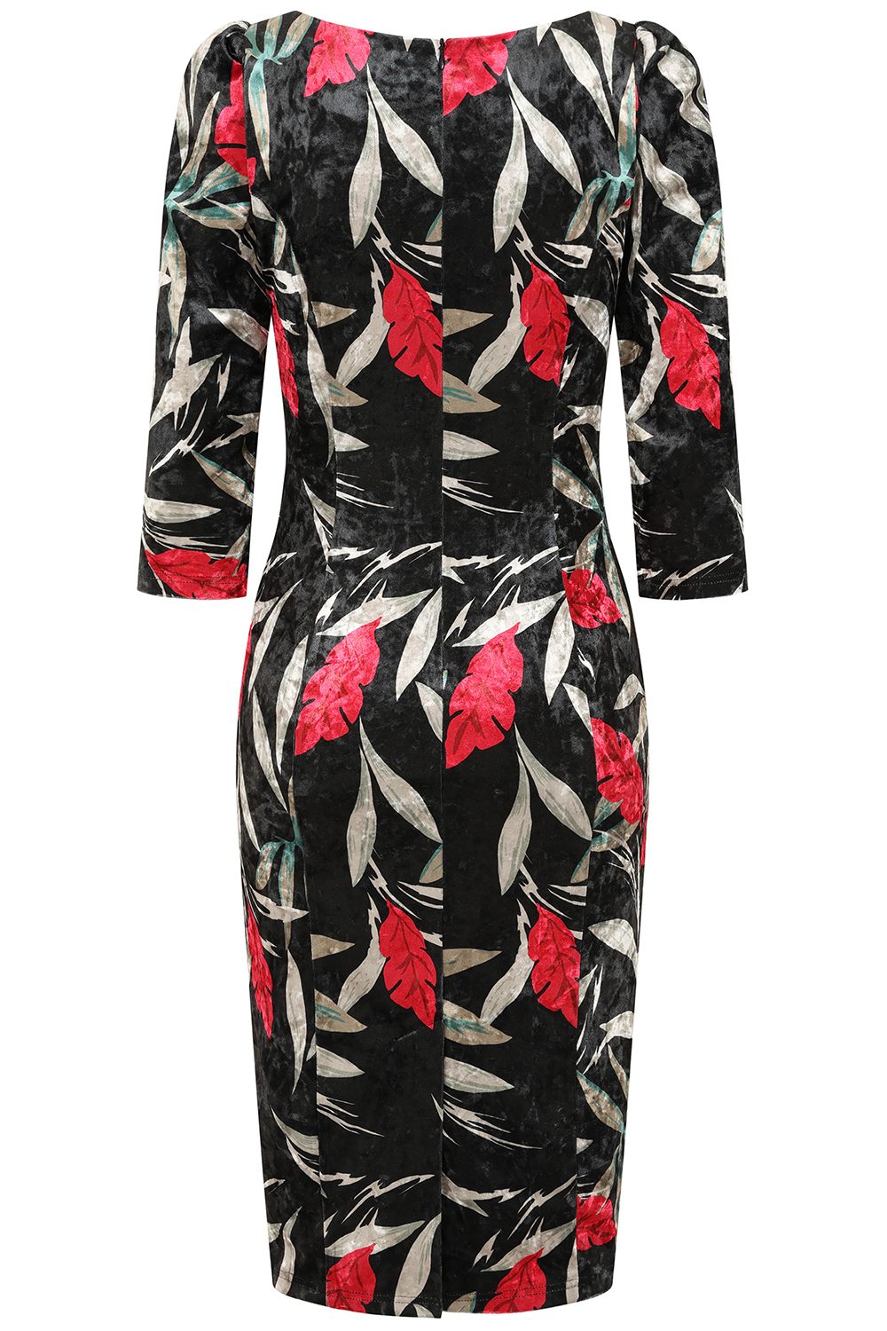 Ada Velvet Floral Wiggle Dress